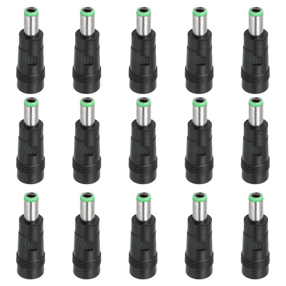 Uxcell DC 5.5x2.1mm Female Jack to 6.3x3.0mm Male Plug, 15 Pack Barrel Connector