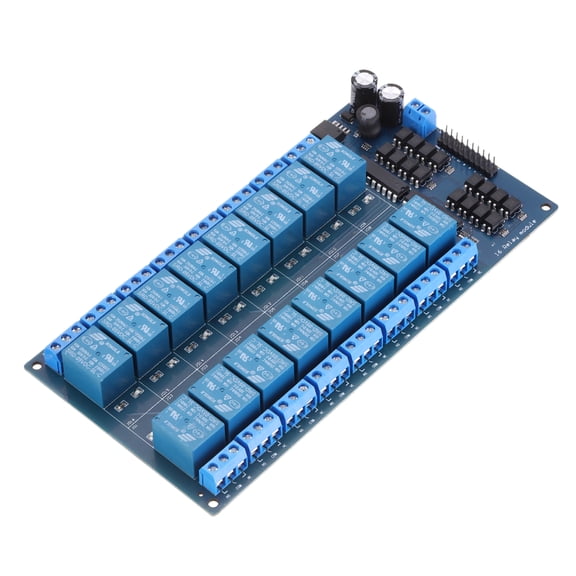 Uxcell DC 5V 16 Channel Relay Module Low Level Trigger for Electronics Industrial Home Automation