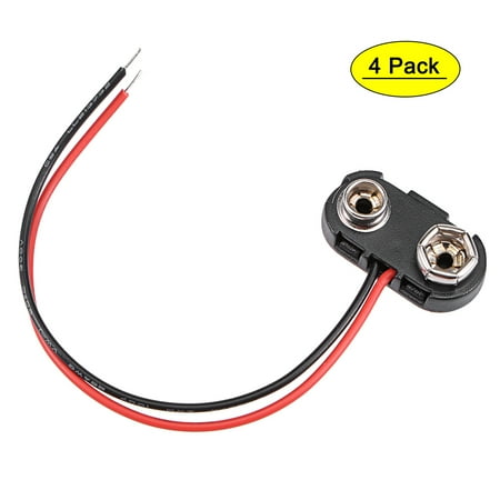 Uxcell DC 9V Battery Clip T type Connector 3.93" Long Wire 4 Pack price history and forecast - Uxcell a18062200ux0219