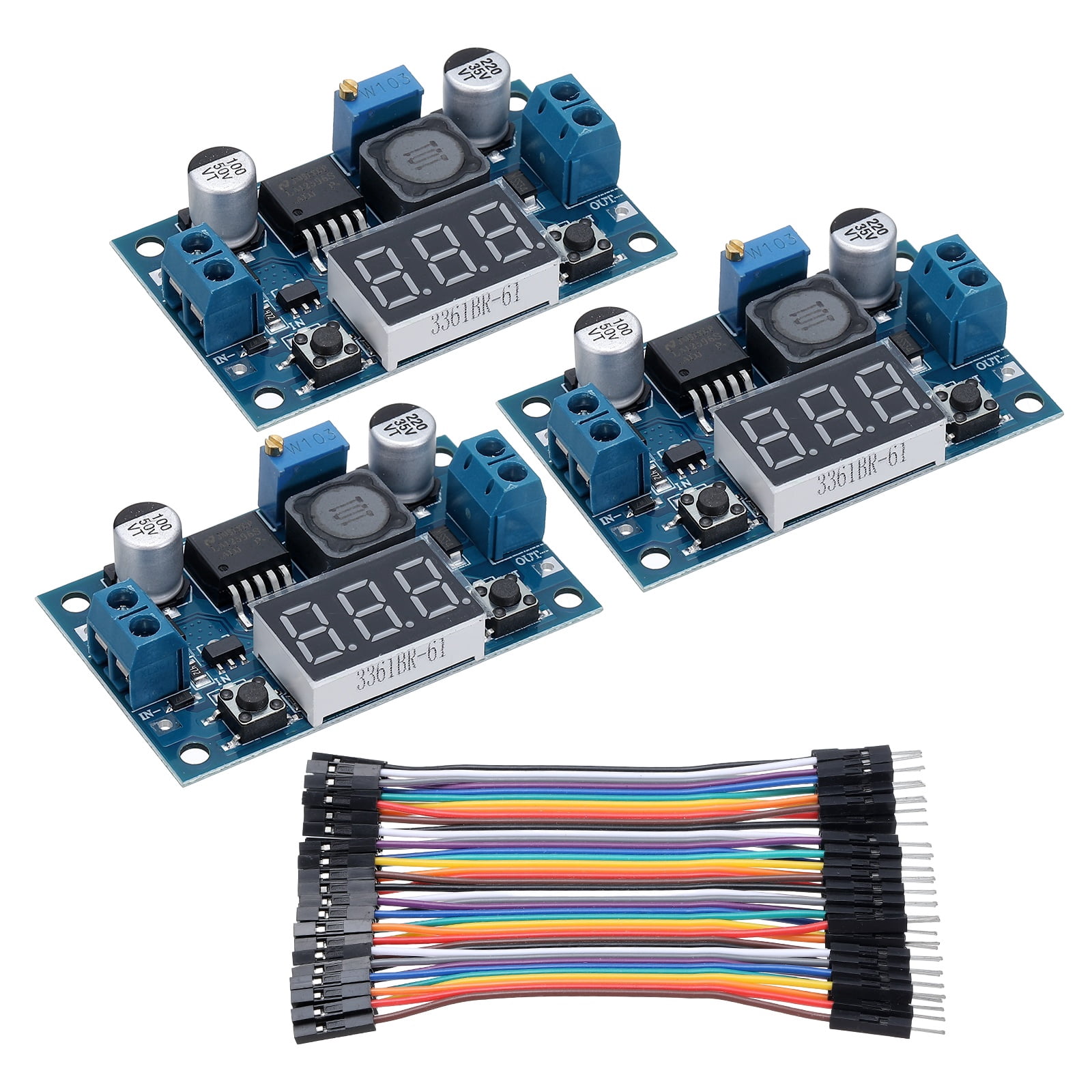 Volt Display Module Uxcell DC-DC Buck Converter Voltage Regulator Adjustable Step Down ...