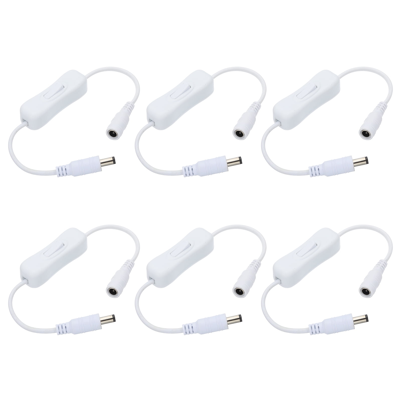 Uxcell DC Inline On/Off Switch, 6pcs Male to Female Adapter Wire Power ...