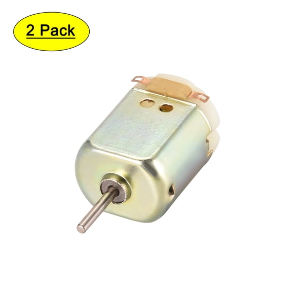 Uxcell DC Motor 4V 20000RPM 0.2A Electric Motor Round Shaft, for DIY 2 Pack
