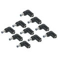 thumbnail image 1 of Uxcell DC Power Connector Adapter, 90 Degree Angle Plug Coupler Converter, 10Pcs, 1 of 6