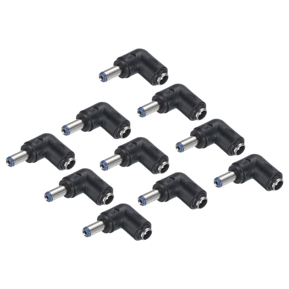 Uxcell 10Pcs DC Power Connector Adapter 90 Degree Angle Plug Coupler Converter