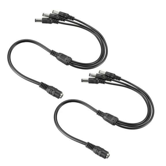 Uxcell DC Power Splitter 1 Female to 3 Male 0.22''x 0.08'' Y Adapter Cable for Camera Connect LED Strip Light 2 Pcs