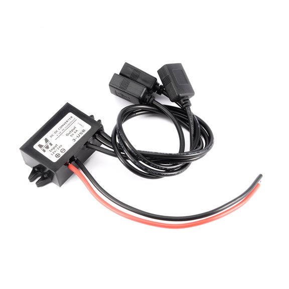 Uxcell DC12V/24V to DC5V 6A 30W Waterproof Transformer Power Converter Regulator