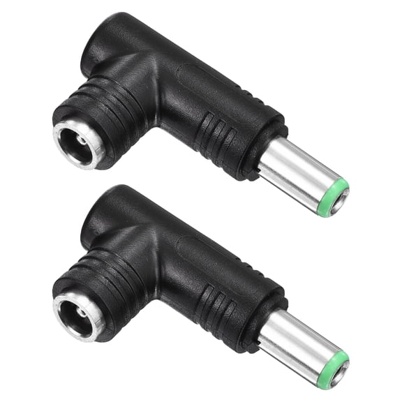 Uxcell DC5525 Female Input to 30V 240W DC6330 Male Output Power Converter Connector Adapter Max 240W 5.5x2.5mm Female Jack to 6.3x3.0mm Male Elbow Barrel Converter for Laptop, 2pcs