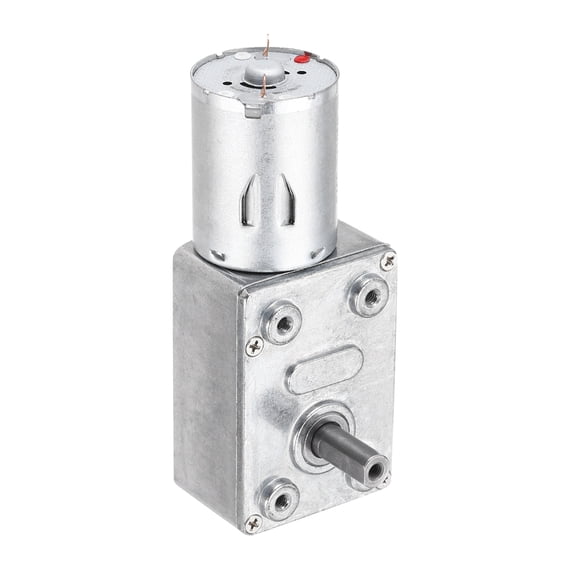 Uxcell DC6V Worm Gear Motor, 18RPM 14mm Double Shaft Self-Locking High Torque Speed Reduction Gear Motor for Automotive, Home Appliances, Robotics
