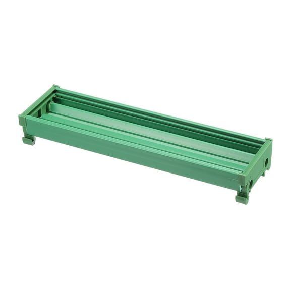 Uxcell DIN Rail Mount Carrier for 150mm x 42mm PCB, Housing, Bracket, Green