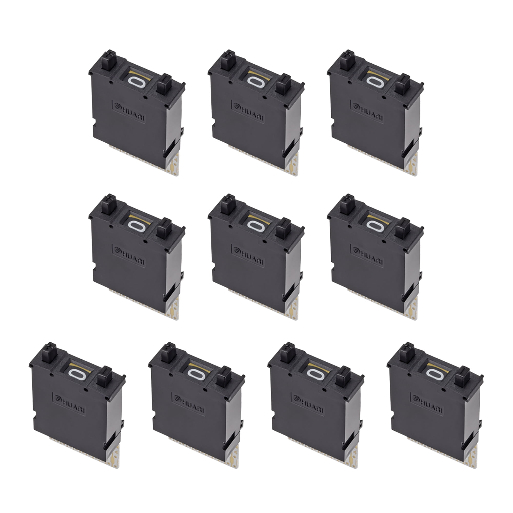 Uxcell 10-Pack DIP Switch – 1/2/3/4 Positions, 2.54mm Pitch, Horizontal Type For PCB Breadboards & Circuit Projects