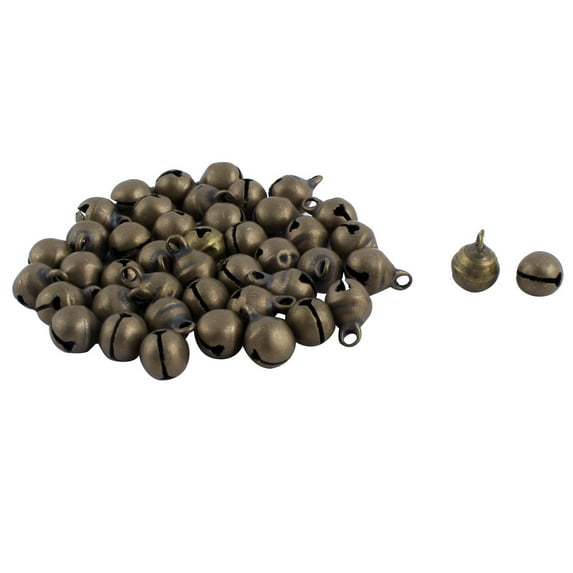 Uxcell DIY Accessory Metal Retro Christmas Decor Jewelry Finding Jingle Bell Bronze Tone 6mm Dia 40 Pcs
