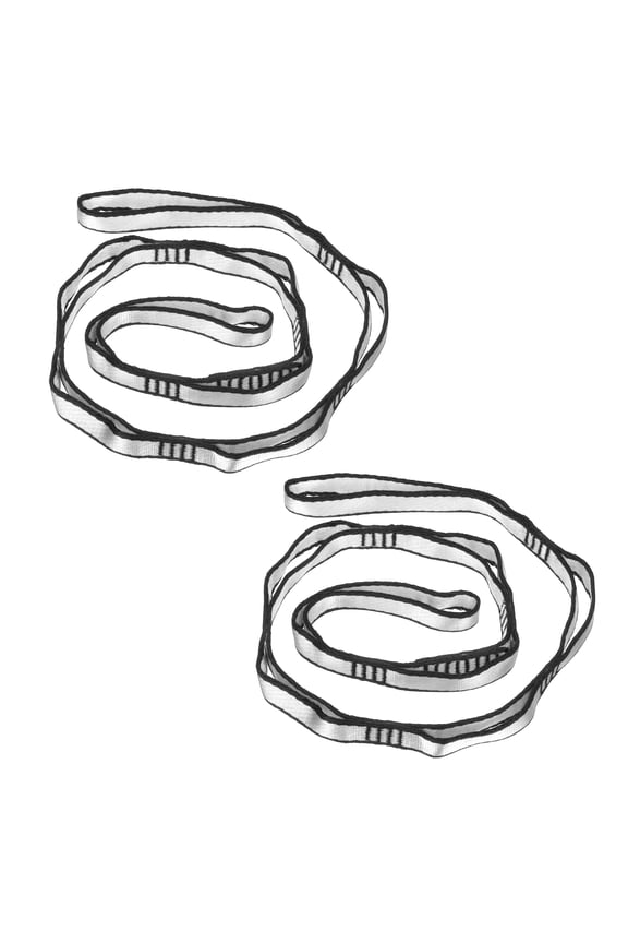 Daisy Chain Straps Strong Climbing Strap Adjustable Nylon Chain Sling with 8 Loops Silver Tone 2 Pack