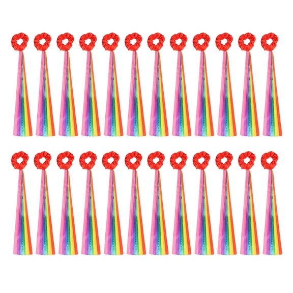 Uxcell Dance Ribbons, 24 Pcs Ribbon Dance Rhythm Streamers Hand Held for Gymnastics Training Decor Party Gift, Red/Colorful