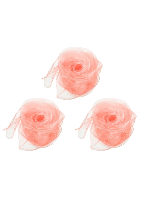 Dance Scarves, Square Juggling Scarves 28 by 28 Inches for Play Magic Music Activity Juggling Dressing, Coral Pink 3Pcs