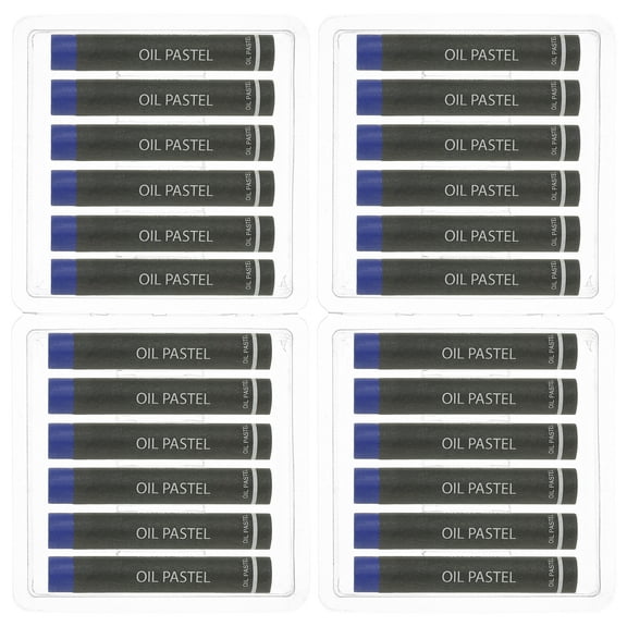 Uxcell Dark Blue Oil Pastels, 24Pcs Soft Oil Crayons Creamy Pastels Stick Art Supplies for Art Painting Drawing Blending Graffiti for Drawing Beginners Artists