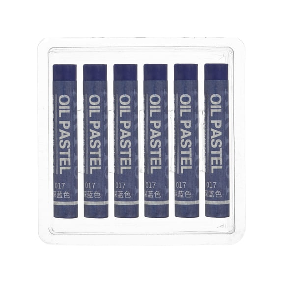 Uxcell Dark Blue Oil Pastels, 6Pcs Soft Oil Crayons Creamy Pastels Stick Art Supplies for Art Painting Drawing Blending Graffiti for Drawing Beginners Artists