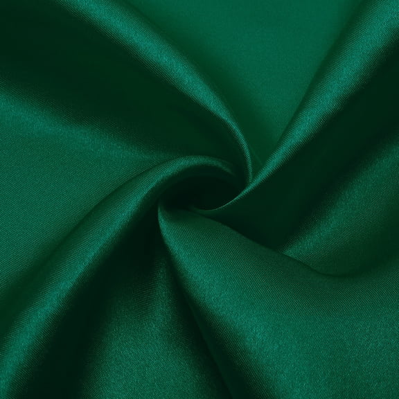 Uxcell Dark Green Satin Fabric by the Yard, 5 Yard x 59 Inch Silky Smooth Cloth for Sewing Draping Bridal Wedding Dress Lining Home Decor DIY Crafts