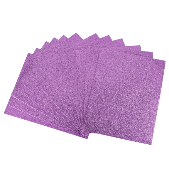 Uxcell Dark Purple Glitter EVA Foam Sheets 11 x 8 Inch 2mm Thick for Crafts DIY 12 Pack