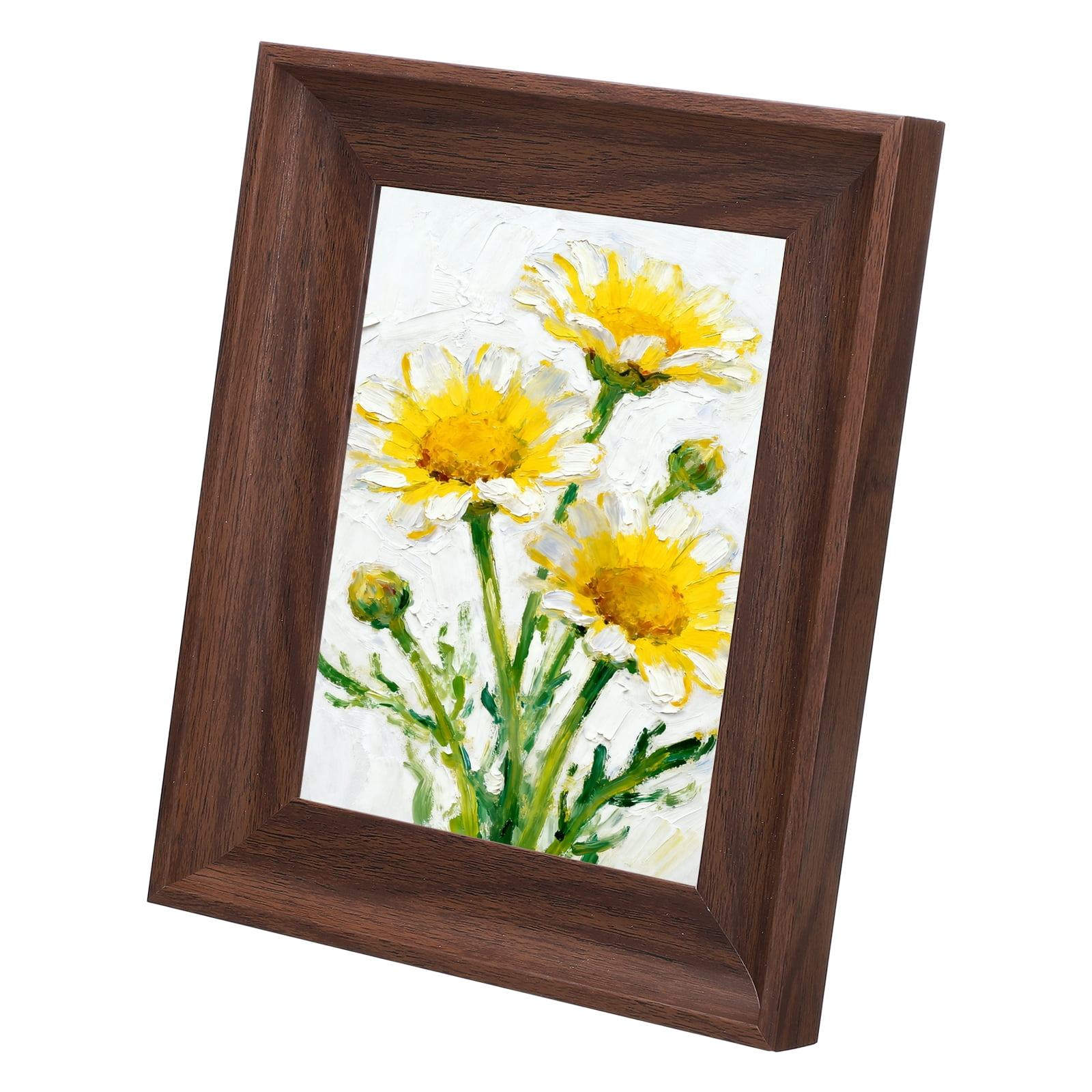 Uxcell Dark Wood Color Rectangle Photo Frame, 8.8x10.8 Inch Resin Photo ...