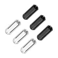 thumbnail image 1 of Uxcell Dart Flight Protectors Aluminum Dart Accessories, Silver Tone Black 6 Pack, 1 of 5