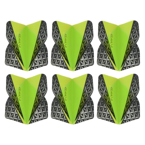 Uxcell Dart Flights, 6 Pack PET Standard Darts Accessories, Black, Gray, Green