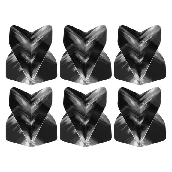 Uxcell Dart Flights, 6 Pack PET Standard Darts Accessories Black, Gray