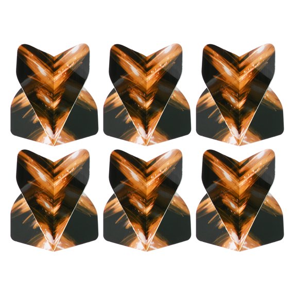 Uxcell Dart Flights, 6 Pack PET Standard Darts Accessories Black, Orange