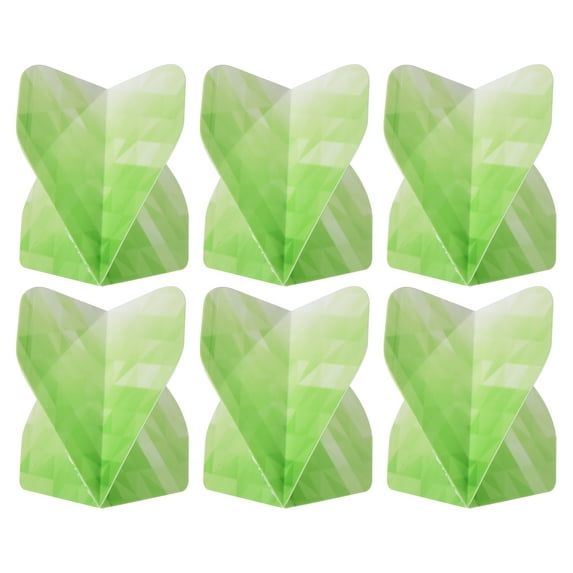 Uxcell Dart Flights, 6 Pack PET Standard Darts Accessories Geometric Style, Green, White