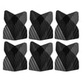 thumbnail image 1 of Uxcell Dart Flights, 6 Pack PET Standard Darts Accessories Spotted Style, Black, Gray, 1 of 5