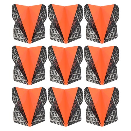 Uxcell Dart Flights, 9 Pack PET Standard Darts Accessories, Black, Gray, Orange