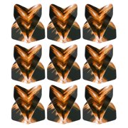 Uxcell Dart Flights, 9 Pack PET Standard Darts Accessories Black, Black, Orange