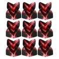thumbnail image 1 of Uxcell Dart Flights, 9 Pack PET Standard Darts Accessories Black, Black, Red, 1 of 5