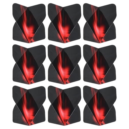Uxcell Dart Flights, 9 Pack PET Standard Darts Accessories, Black, Red