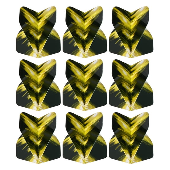 Uxcell Dart Flights, 9 Pack PET Standard Darts Accessories Black, Black, Yellow