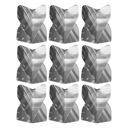 Uxcell Dart Flights, 9 Pack PET Standard Darts Accessories Thick Stripe Style, Black, Gray