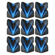 Uxcell Dart Flights, 9 Pack PET Standard Darts Accessories V Style, Black, Blue