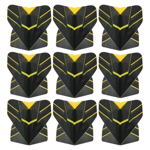Uxcell Dart Flights, 9 Pack Standard Darts Accessories, Black, Gray, Yellow