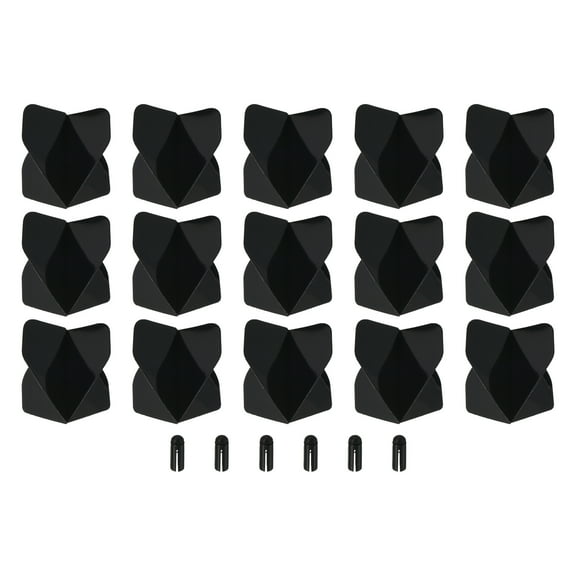 Uxcell Dart Flights & Accessories, 15 Sets Flights & 6 Flights Protectors, Black