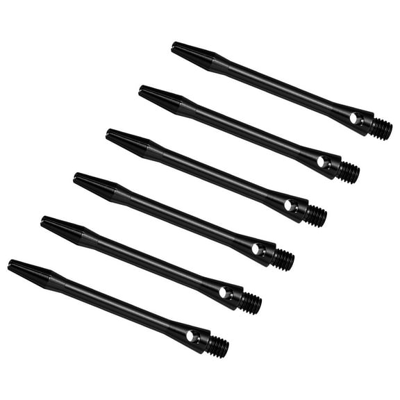 Uxcell Dart Shafts 48mm/1.9 Inch, 2BA Thread Aluminum Dart Stems Dart Accessories, 6 Pack Black