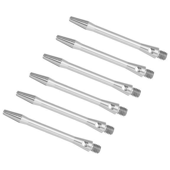 Uxcell Dart Shafts 48mm/1.9 Inch, 2BA Thread Aluminum Dart Stems Dart Accessories, 6 Pack Silver Tone