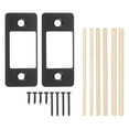 thumbnail image 1 of Uxcell Deadbolt Strike Plate, Adjustable Door Strike Plate with Screws Black, 1 of 6