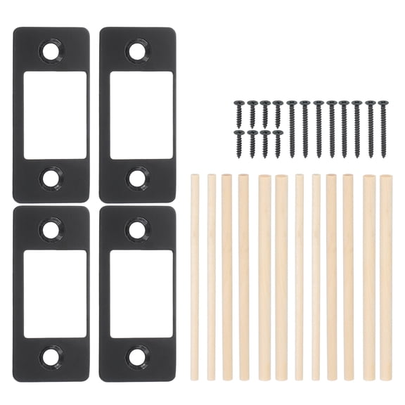 Uxcell Deadbolt Strike Plate, Adjustable Door Strike Plate with Screws Black