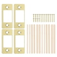 thumbnail image 1 of Uxcell Deadbolt Strike Plate, Adjustable Door Strike Plate with Screws Gold, 1 of 6