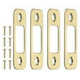 thumbnail image 1 of Uxcell Deadbolt Strike Plate, Round Corner Door Backplate Latch Strike with Screws Gold, 1 of 6