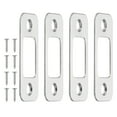 thumbnail image 1 of Uxcell Deadbolt Strike Plate, Round Corner Door Backplate Latch Strike with Screws Silver, 1 of 6