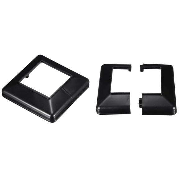 Uxcell Deck Post Base Cover 2Pcs Split Style Post Bracket 3.15" x 3.15" Post Base for Hand and Stair Rails