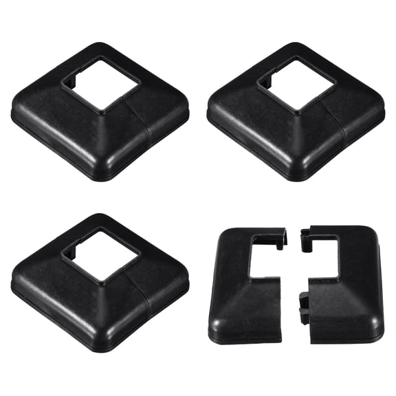 Uxcell Deck Post Base Cover 4Pcs Split Style Post Bracket 1.61" x 1.61" Post Base for Hand and Stair Rails