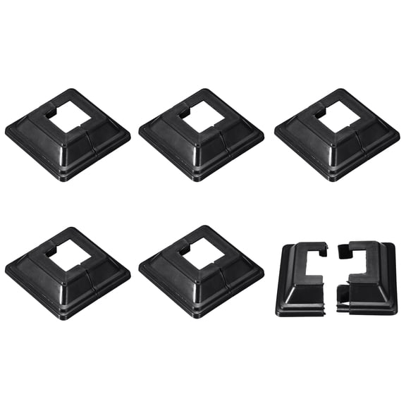 Uxcell Deck Post Base Cover, 6Pcs Split Style 26x26mm/1.02x1.02" Post Base for Hand and Stair Rails