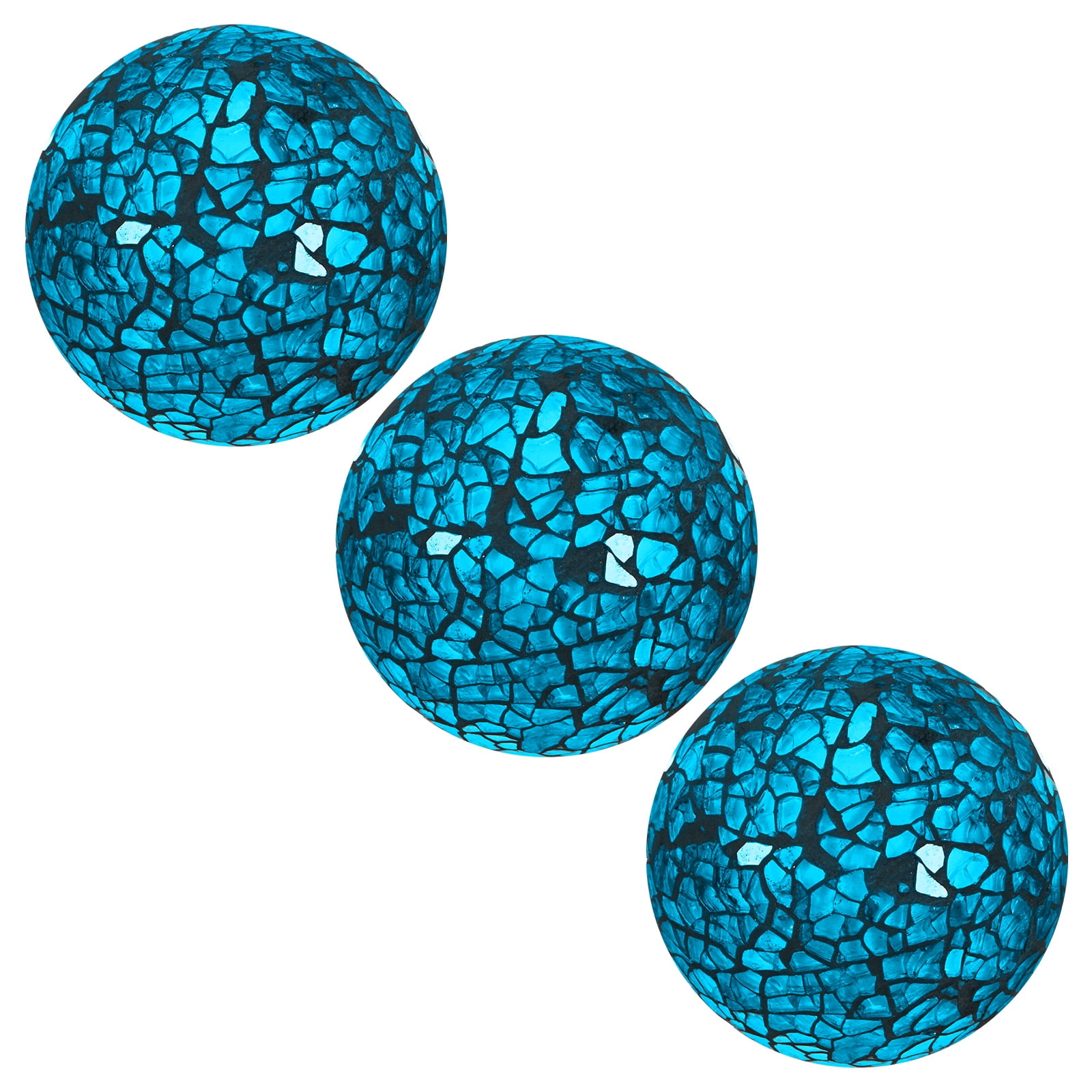Uxcell Decorative Ball for Bowls, 2.4 Inch Mosaic Glass Decorative Bowl Fillers Turquoise