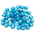 thumbnail image 1 of 50 Pcs Decorative Flat Glass Marbles 12-14mm Rock Vase Filler, Blue, 1 of 5